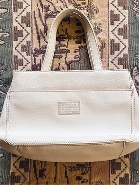 Relic Off-White Leather Tote with Double Handles